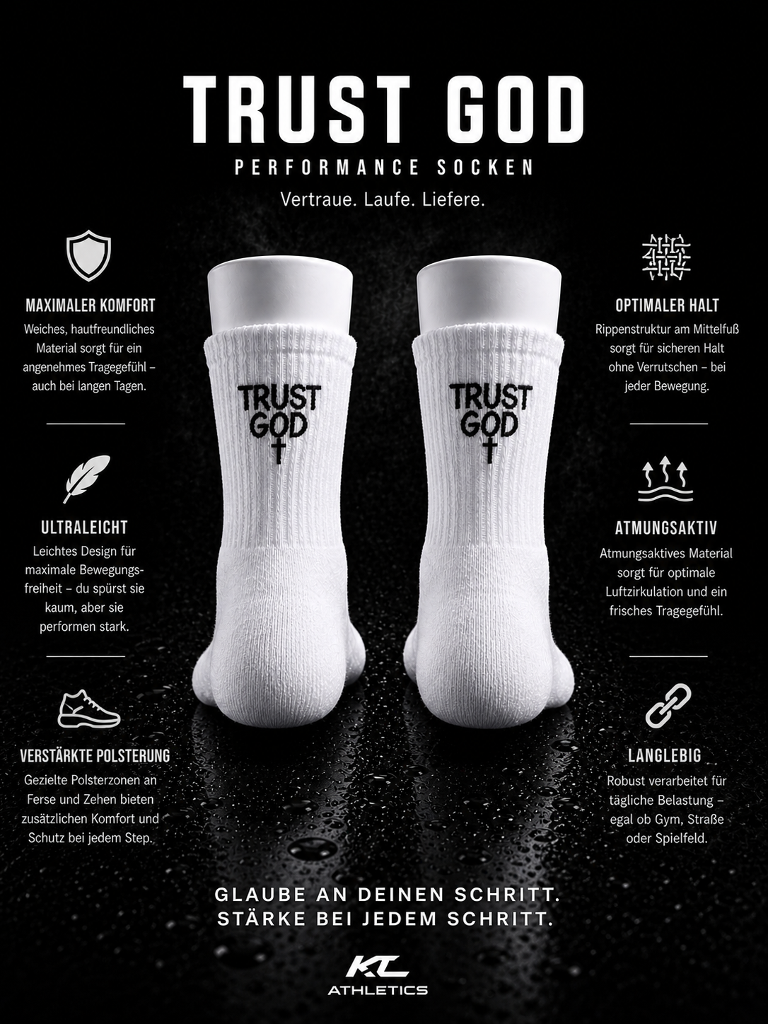 Trust God Sportsocken